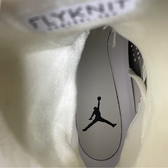 Jordan Alpha Menace Elite 2 White Flyknit Football Cleats Size 14 CV1664-103 - Picture 8 of 9